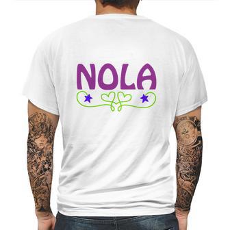 Nola Black Mens Back Print T-shirt | Favorety DE