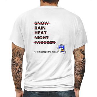 Nothing Stops The Mail Show Support For The Usps Postal Mens Back Print T-shirt | Favorety