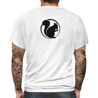 Official Optimistic Squirrel Slim Tee Black Logo Icon Mens Back Print T-shirt | Favorety CA