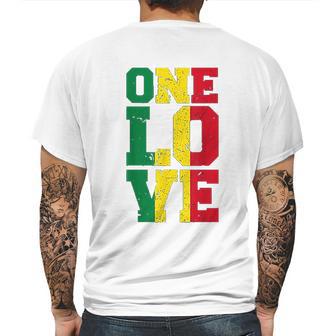 One Love Rasta Reggae Gift Mens Back Print T-shirt | Favorety AU