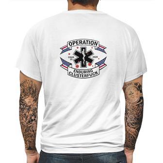 Operation Diseaes 2020 Enduring Clusterfuck American Flag Mens Back Print T-shirt | Favorety CA