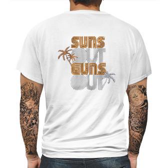 Palm Trees Suns Out Mens Back Print T-shirt | Favorety