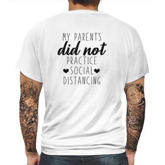 My Parents Did Not Practice Social Distancing Pregnancy Announcement Baby Mens Back Print T-shirt | Favorety DE