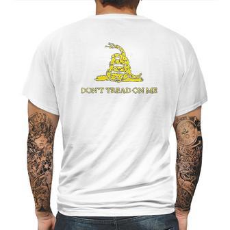 Patriotic Dont Tread On Me Mens Back Print T-shirt | Favorety