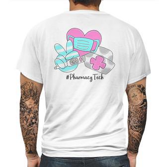 Peace Love Nursing Pharmacy Tech Mens Back Print T-shirt | Favorety CA