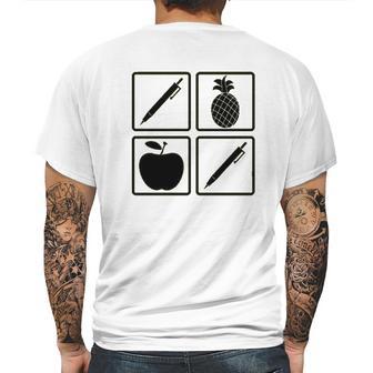 Pen Pineapple Apple Pen Mens Back Print T-shirt | Favorety AU