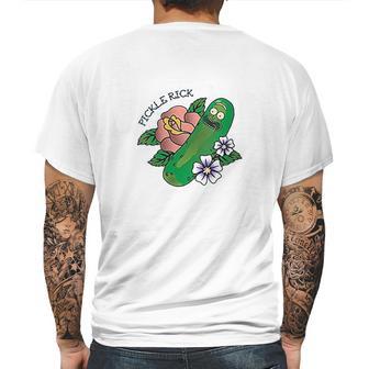 Pickle Rick Cartoon Mens Back Print T-shirt | Favorety AU