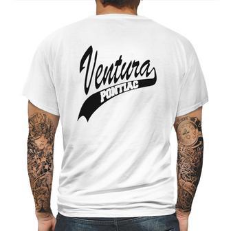 Pontiac Ventura - White Outline Mens Back Print T-shirt | Favorety