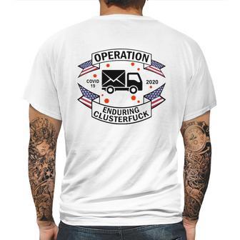 Postal Worker Operation Disease 2020 Enduring Clusterfuck Mens Back Print T-shirt | Favorety DE