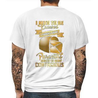 Postal Worker Parcelitis Very Contagious Funny Gift For Men Mens Back Print T-shirt | Favorety DE