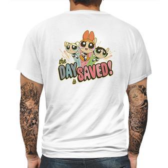 Powerpuff Girls The Day Is Saved Pattern Mens Back Print T-shirt | Favorety AU