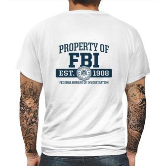 Property Of Fbi Mens Back Print T-shirt | Favorety