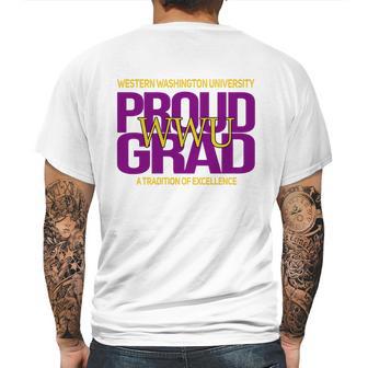 Proud Grad Western Washington University Graduation Excellence 2020 Mens Back Print T-shirt | Favorety