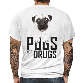 Pugs Not Drugs Awareness Mens Back Print T-shirt | Favorety AU