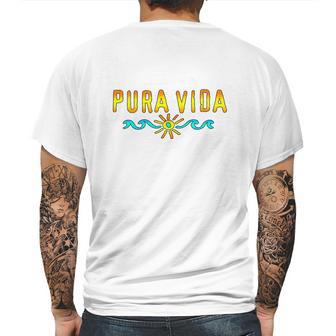 Pura Vida Costa Rica Surfing Beach Holidays Mens Back Print T-shirt | Favorety