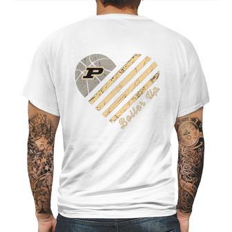 Purdue Boiler Up Heart Mens Back Print T-shirt | Favorety UK