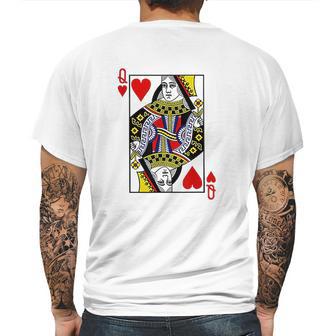 Queen Of Hearts Mens Back Print T-shirt | Favorety