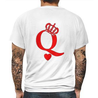 Queen Of Hearts King Of Hearts Playing Cards Deck Of Cards Mens Back Print T-shirt | Favorety UK