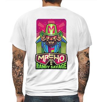 Randy Macho Man Savage Cartoon Wrestling Mens Back Print T-shirt | Favorety