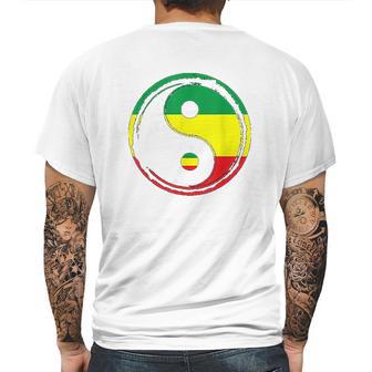 Rasta Flag Jamaica Flag Irie Peace Symbol Reggae Music Mens Back Print T-shirt | Favorety CA