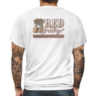 Red Fridays Remember Everyone Deployed Youth Mens Back Print T-shirt | Favorety DE