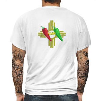 Red Or Green Chile Hatch New Mexico Zia Mens Back Print T-shirt | Favorety CA