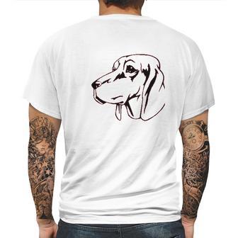 Redbone Coonhound Head Mens Back Print T-shirt | Favorety CA