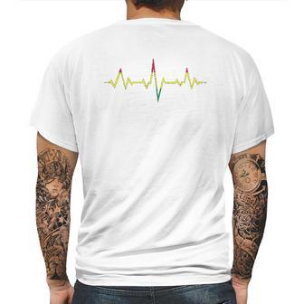 Reggae Music Heartbeat Rastafari Rasta Gift Mens Back Print T-shirt | Favorety DE