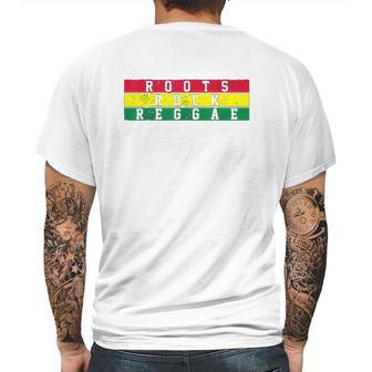 Reggae Music Roots Rock Jamaica Rastafari Rasta Gift Mens Back Print T-shirt | Favorety