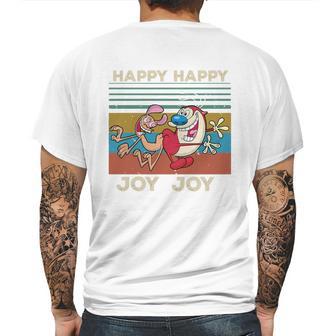 Ren And Stimpy Happy Happy Joy Joy Mens Back Print T-shirt | Favorety AU