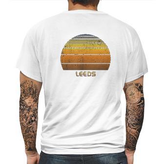 Retro Leeds United Kingdom Mens Back Print T-shirt | Favorety UK