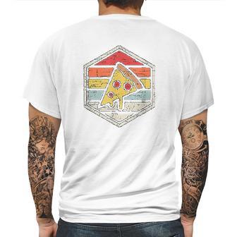 Retro Pizza Junk Food Mens Back Print T-shirt | Favorety