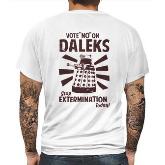 Ripple Junction Doctor Who Vote No To Daleks Adult Mens Back Print T-shirt | Favorety