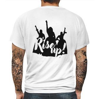 Rise Up Hamilton Young Scrappy Hungry Graphic Mens Back Print T-shirt | Favorety UK