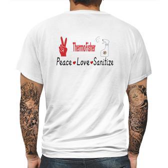 Thermofisher Peace Love Sanitize Coronavirus Shirtsh Mens Back Print T-shirt | Favorety DE