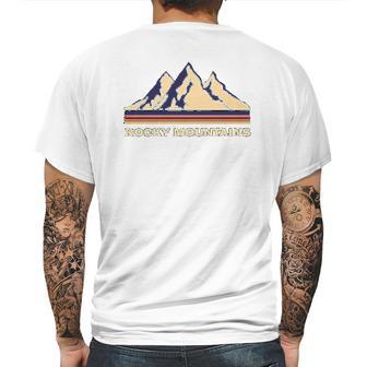 Rocky Mountains Retro Nature British Columbia Mens Back Print T-shirt | Favorety DE