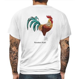 Roosters Rule Mens Back Print T-shirt | Favorety AU