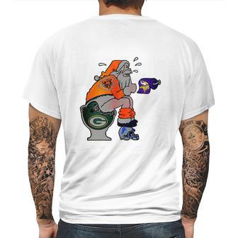 Santa Claus Chicago Bears Toilet Green Bay Packers Sweater Mens Back Print T-shirt | Favorety