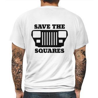 Save The Squares Jeep Mens Back Print T-shirt | Favorety AU