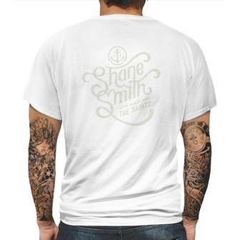 Shane Smith And The Saints Black Cream Crew Mens Back Print T-shirt | Favorety