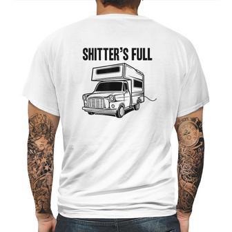 Shitters Full Funny Camper Camping Mens Back Print T-shirt | Favorety DE