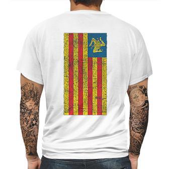 Sicilian Pride Sicilia Sicilian Flag Trinacria Faded Mens Back Print T-shirt | Favorety CA