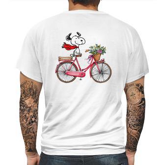 Snoopy And Bicycle Shirt Mens Back Print T-shirt | Favorety