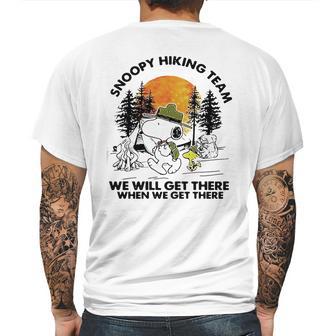 Snoopy Hiking Team We Will Get There When We Get There T-Shirt Mens Back Print T-shirt | Favorety CA