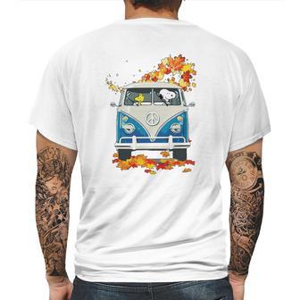 Snoopy And Woodstock Vw Volkswagen Hippie Car Shirt Mens Back Print T-shirt | Favorety AU