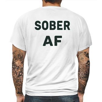 Sober Af Ladies Sobriety Mens Back Print T-shirt | Favorety UK