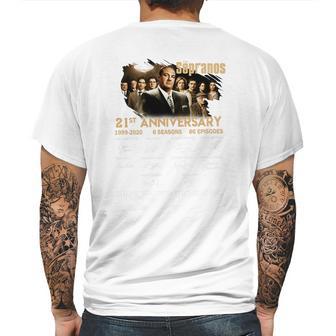 Sopranos 21St Anniversary 1999 2020 6 Seasons 86 Episodes Signatures Shirth Mens Back Print T-shirt | Favorety