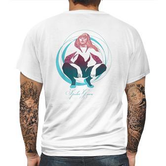 Spider Gwen Crouching Abstract Swirl Graphic Mens Back Print T-shirt | Favorety DE