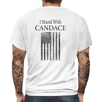 I Stand With Candace Patriot Usa Flag Red Pill Mens Back Print T-shirt | Favorety