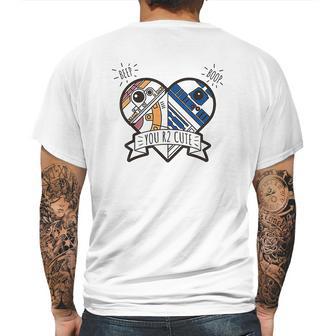 Star Wars R2-D2 Bb-8 Droid Heart Valentines Day Mens Back Print T-shirt | Favorety AU